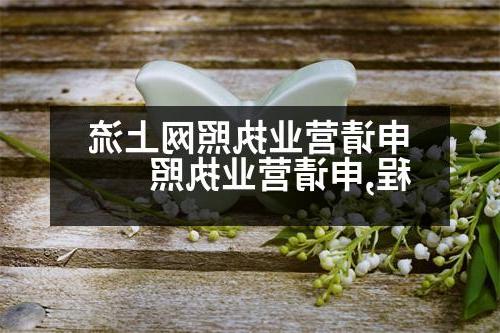 申请营业执照网上流程,申请营业执照